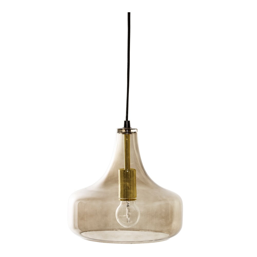 Barna függőlámpa üveg búrával ø 25