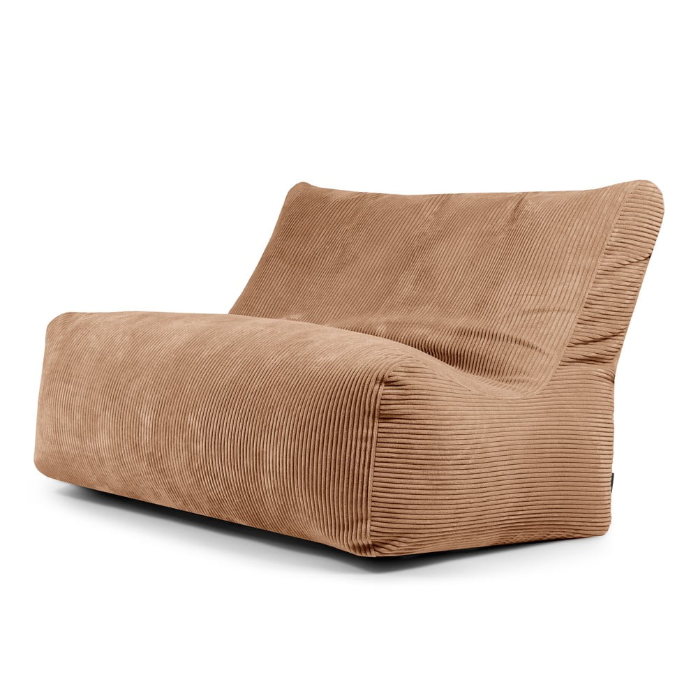 Barna kordbársony babzsákfotel Sofa Seat Lounge – SLOWDOWN