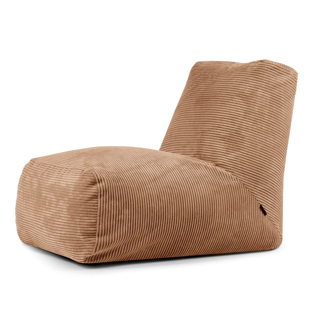 Barna kordbársony babzsákfotel Tube – SLOWDOWN