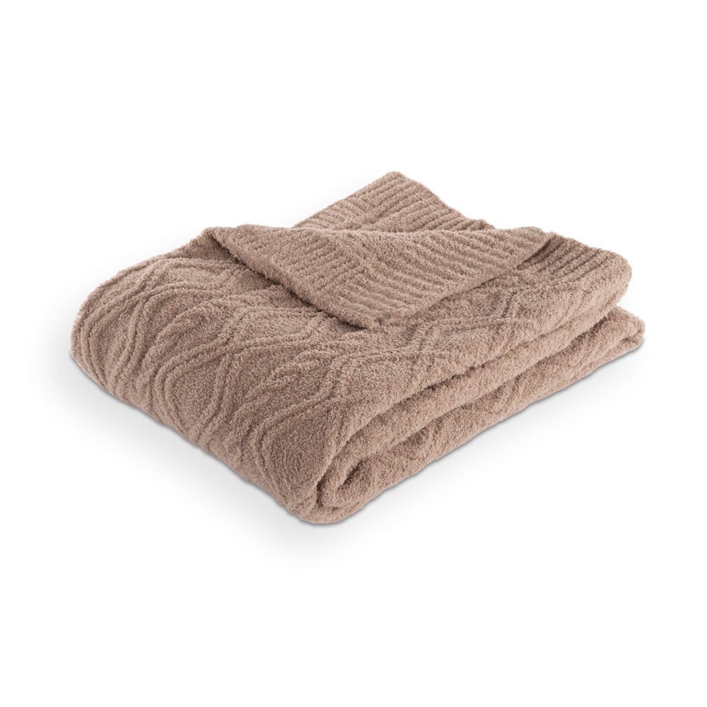 Barna mikroplüss takaró 130x170 cm Aspen – Tiseco Home Studio