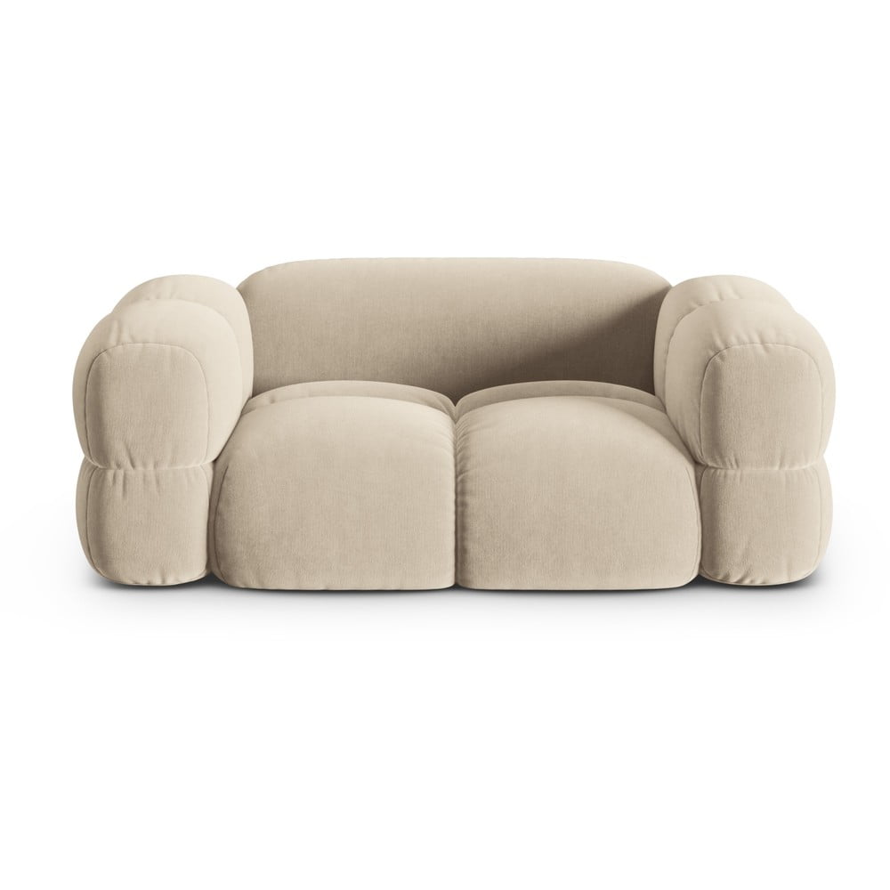Bézs bársony kanapé 180 cm Loretto – Cosmopolitan Design