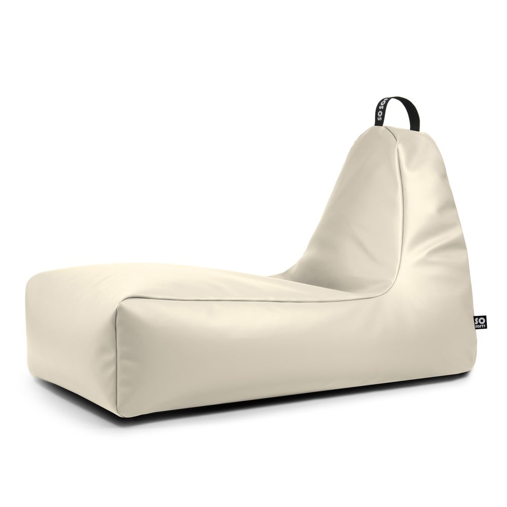 Bézs bőrutánzat babzsákfotel Chill XXL – So Soft?