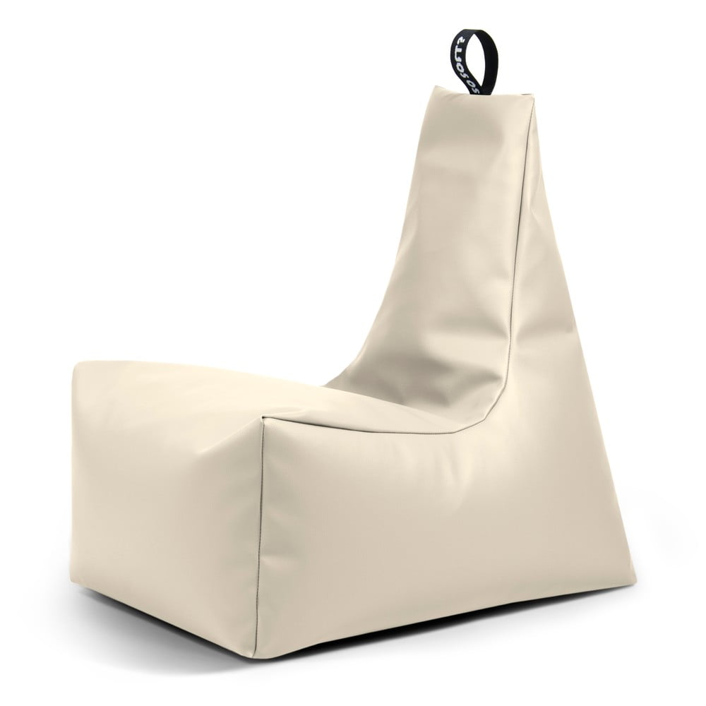 Bézs bőrutánzat babzsákfotel Icy L – So Soft?