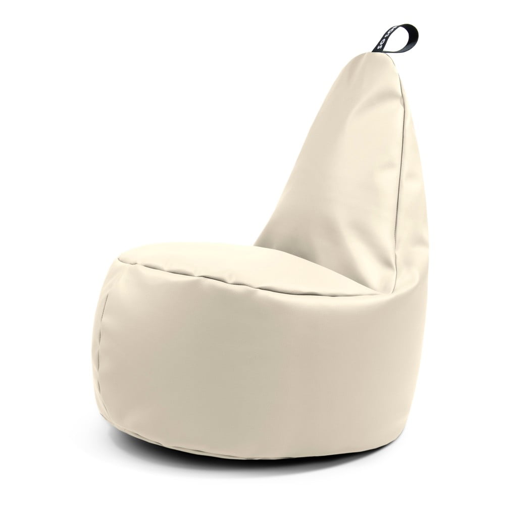 Bézs bőrutánzat gyerek babzsákfotel Lull M – So Soft?