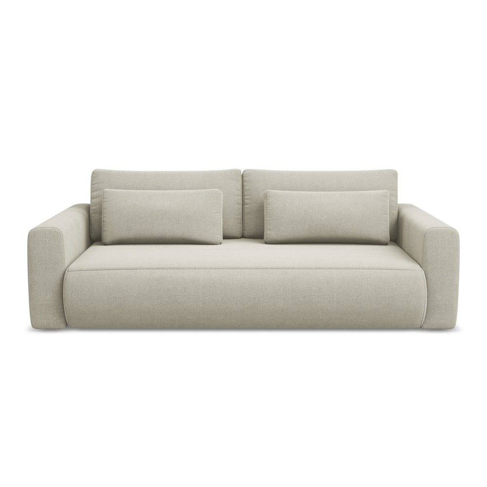 Bézs kinyitható-tárolóhelyes kanapé 238 cm Kapua – Makamii