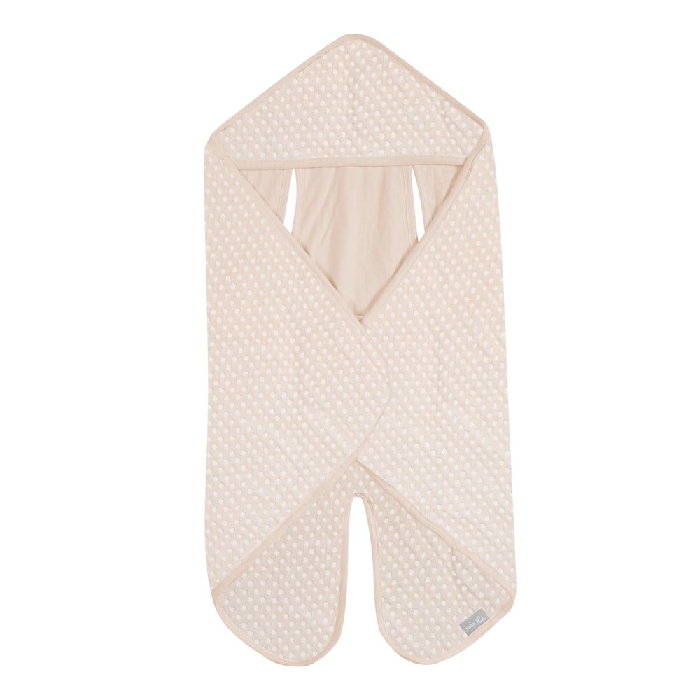 Bézs pamut babatakaró autósülésbe 73x82