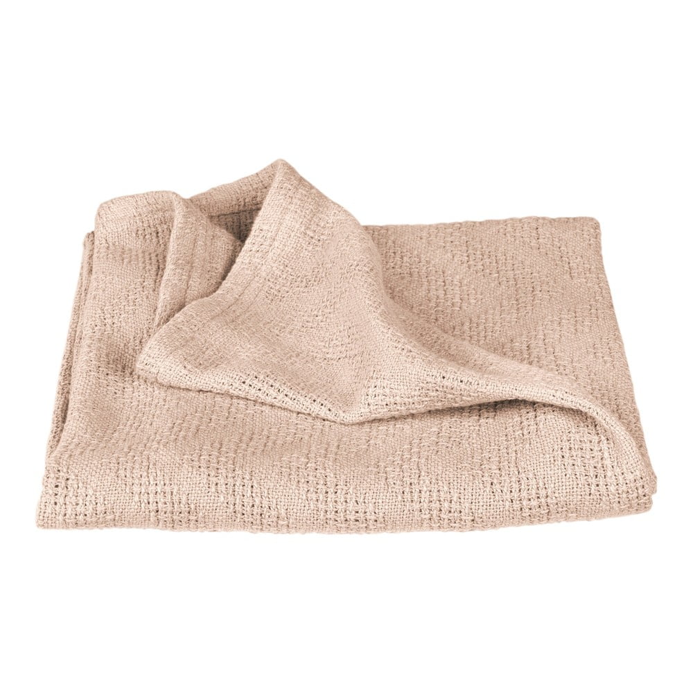 Bézs pamut kötött gyerek takaró 80x80 cm Frosty Almond – Roba