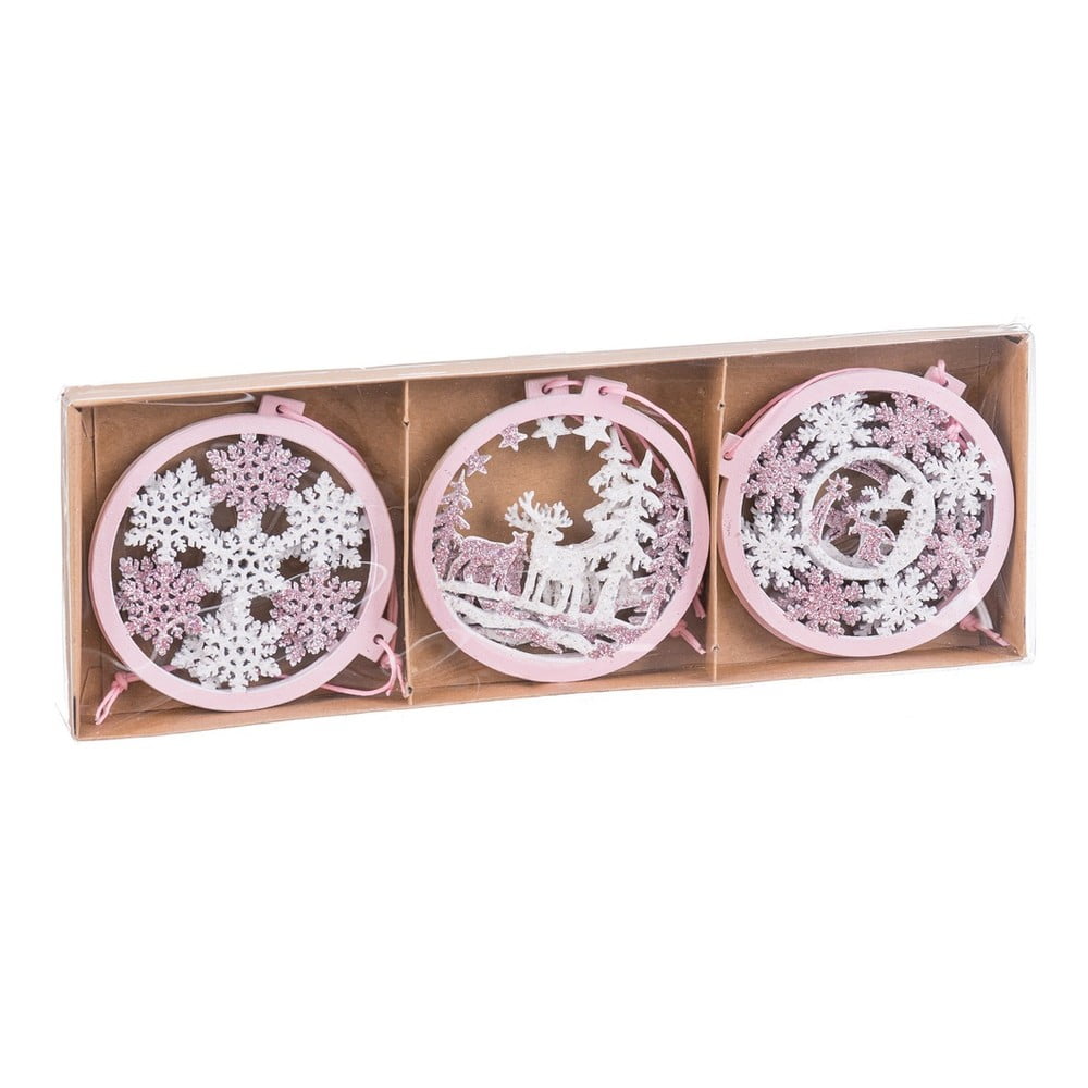 Fa karácsonyfadísz készlet 6 db-os ø 8 cm – Casa Selección