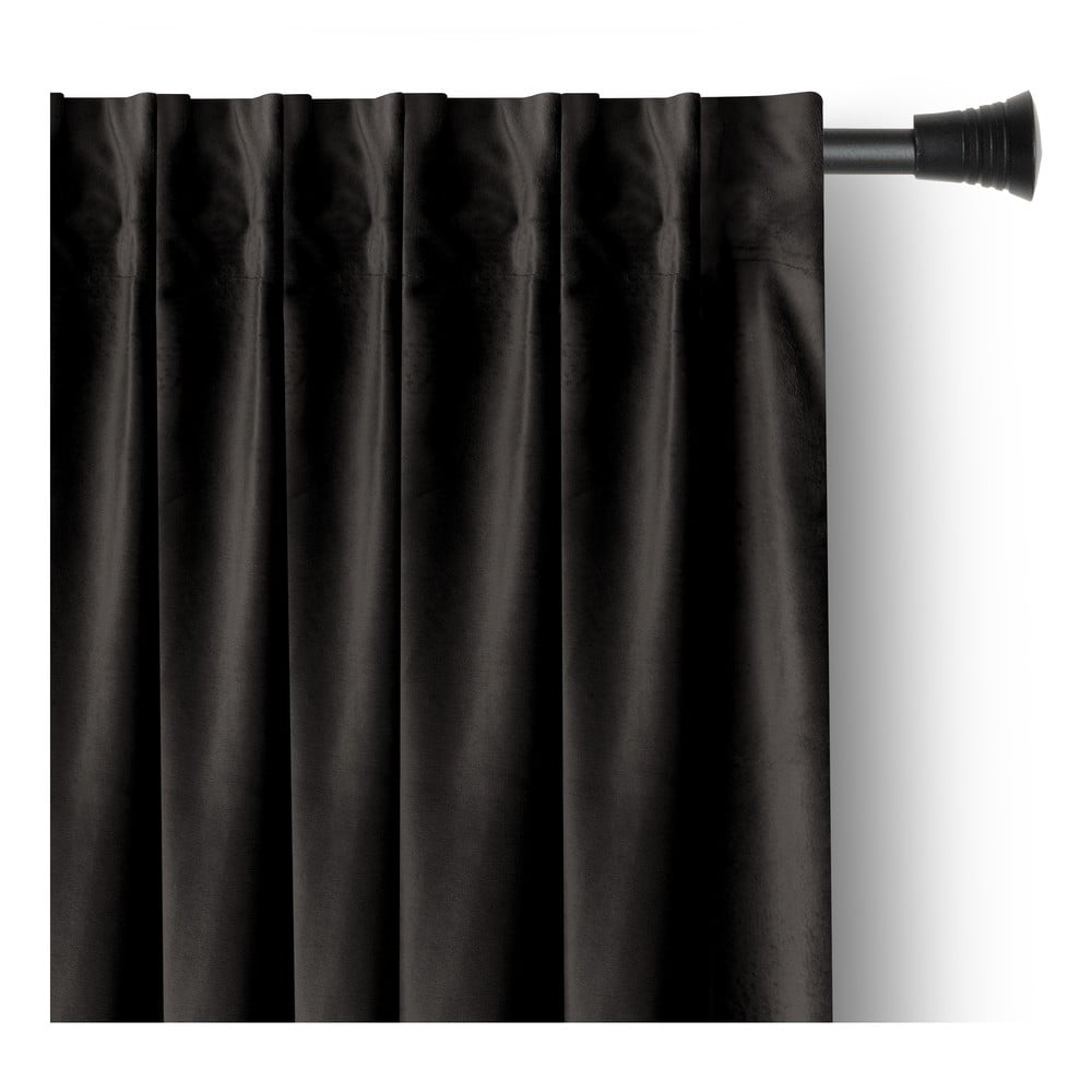 Fekete bársony dimout (részleges sötétítő) függöny 140x270 cm – Restilo