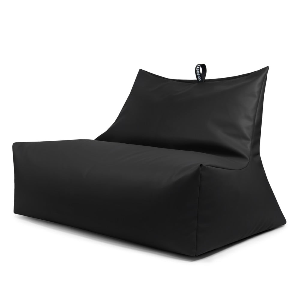 Fekete bőrutánzat babzsákfotel Icy Sofa – So Soft?
