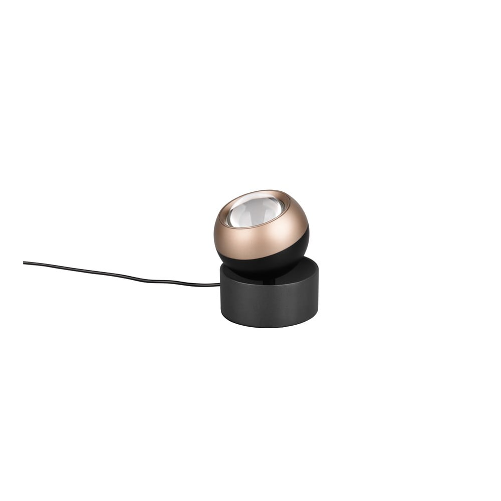 Fekete-bronzszínű LED asztali lámpa (magasság 14 cm) Orbit – Trio Select