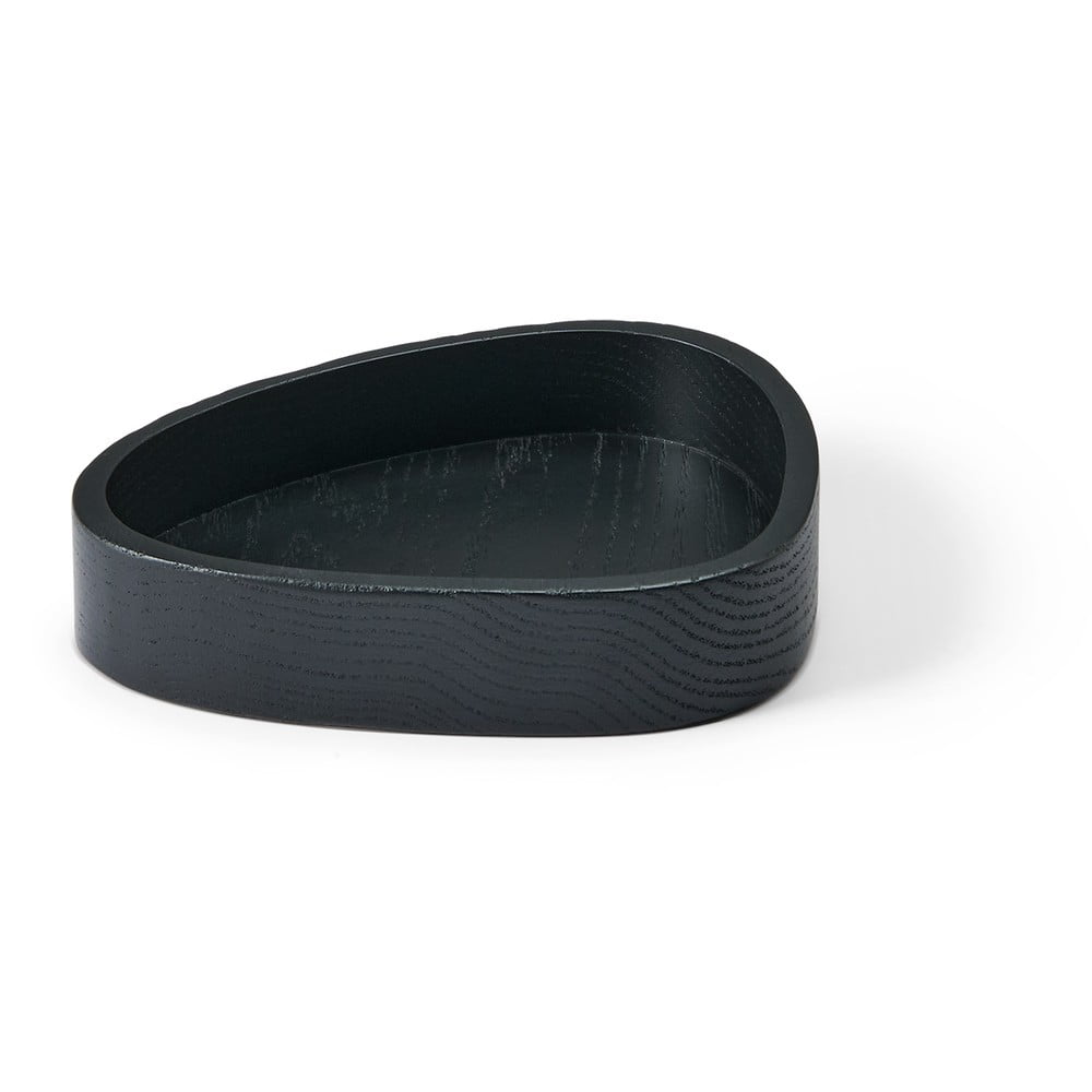 Fekete dekoratív fa tárolódoboz 14x12