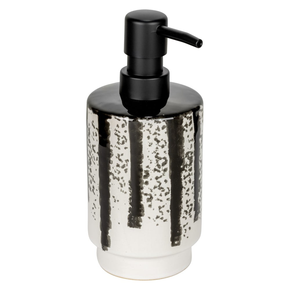 Fekete-fehér kerámia szappanadagoló 340 ml Subiza – Wenko