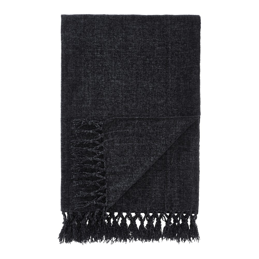 Fekete zsenília takaró 130x170 cm Wilson – Catherine Lansfield