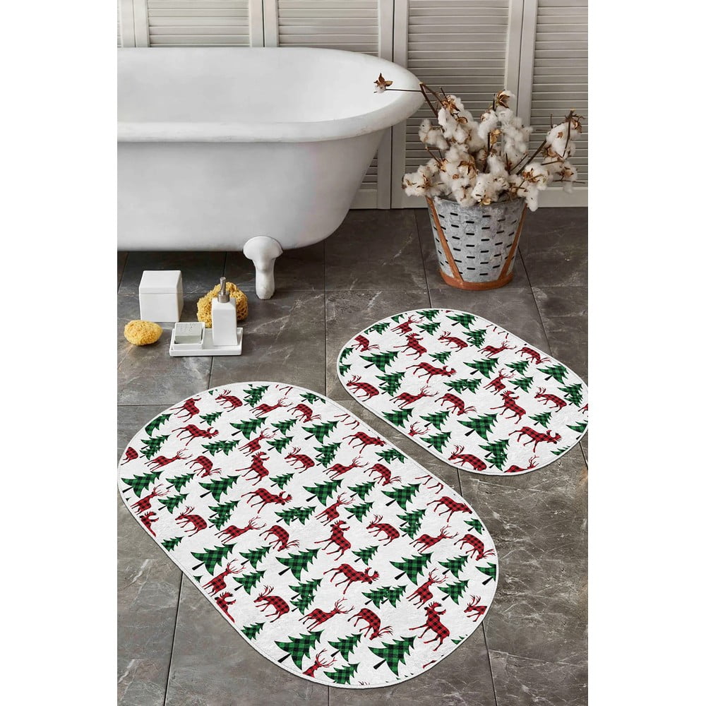 Fürdőszobai kilépő szett 2 db-os 60x100 cm Tartan – Mila Home