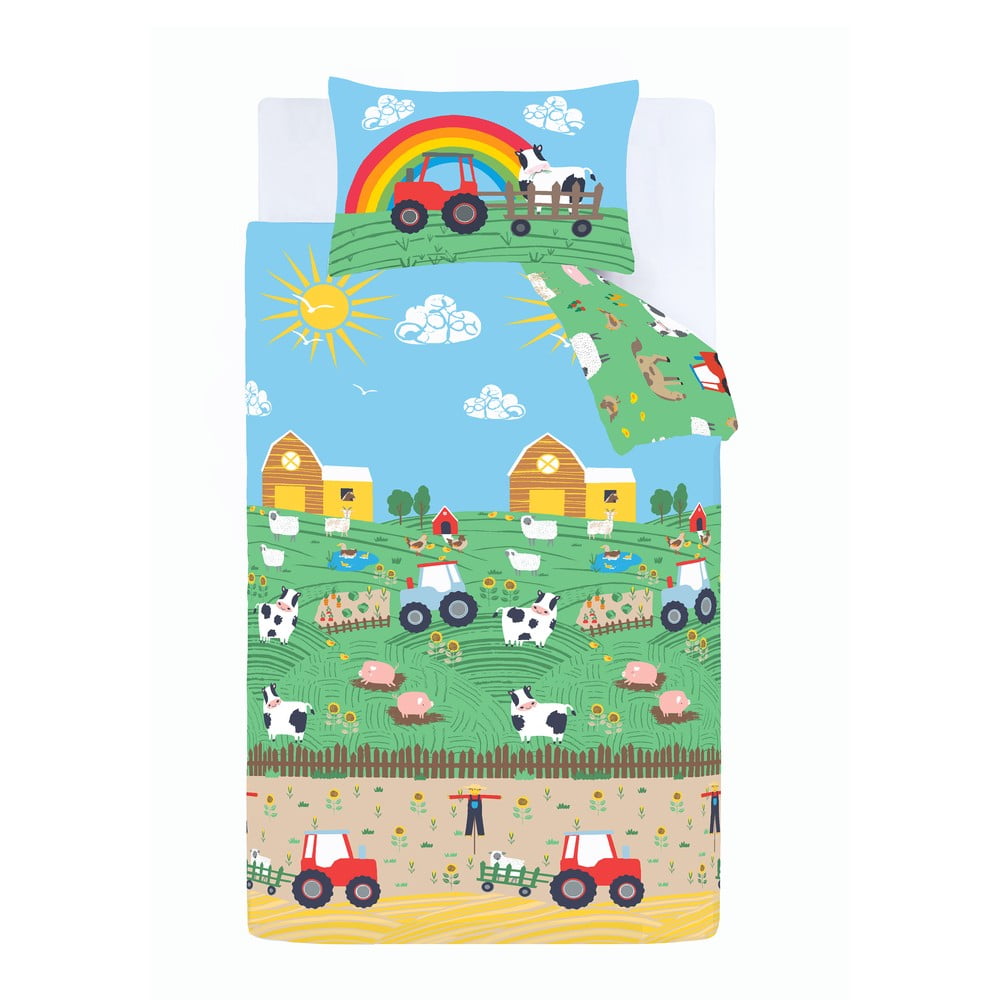 Gyerek ágyneműhuzat babaágyhoz 120x150 cm Farmyard Animals – Catherine Lansfield