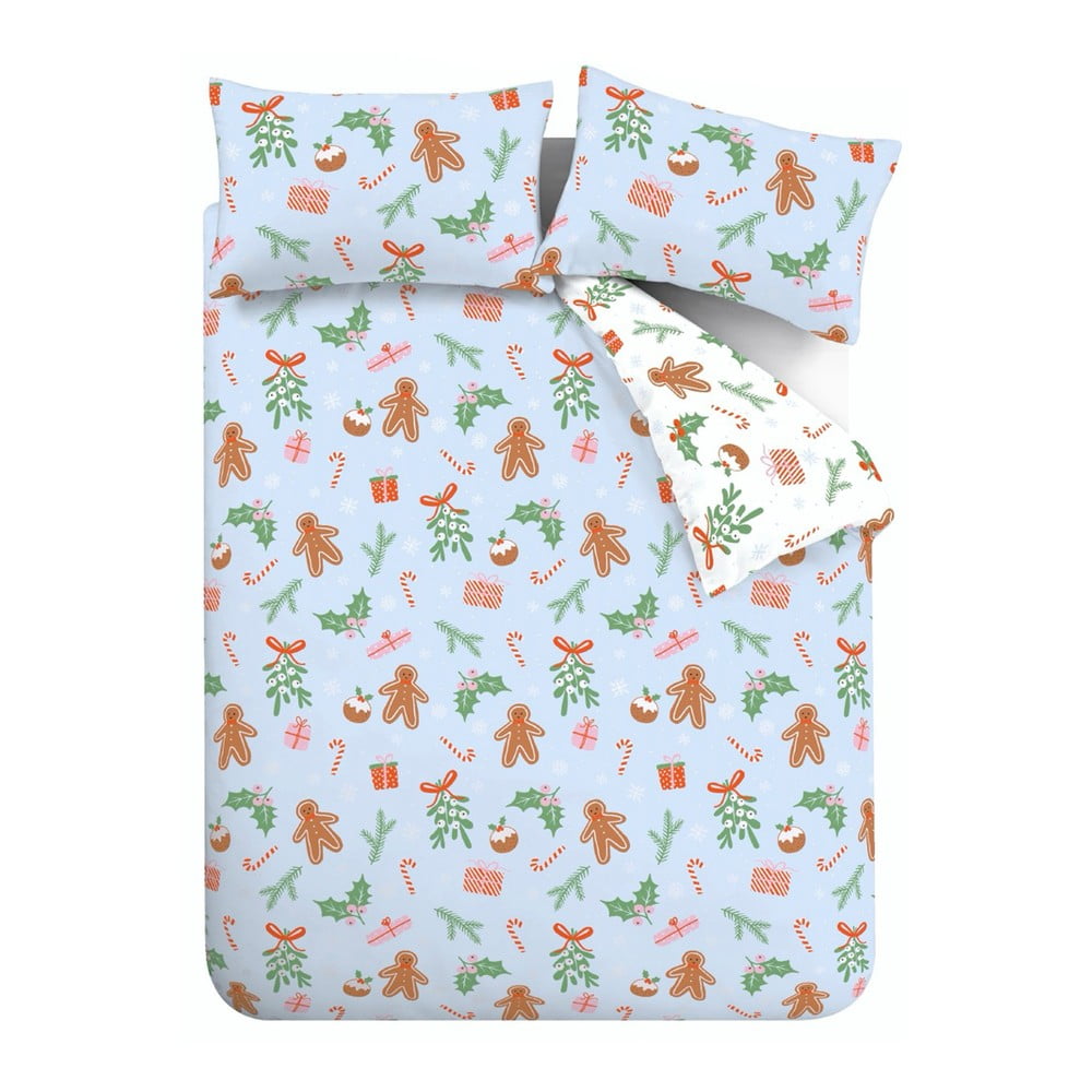 Kék kétszemélyes-hosszabbított mikroszálas ágyneműhuzat 230x220 cm Gingerbread – Catherine Lansfield