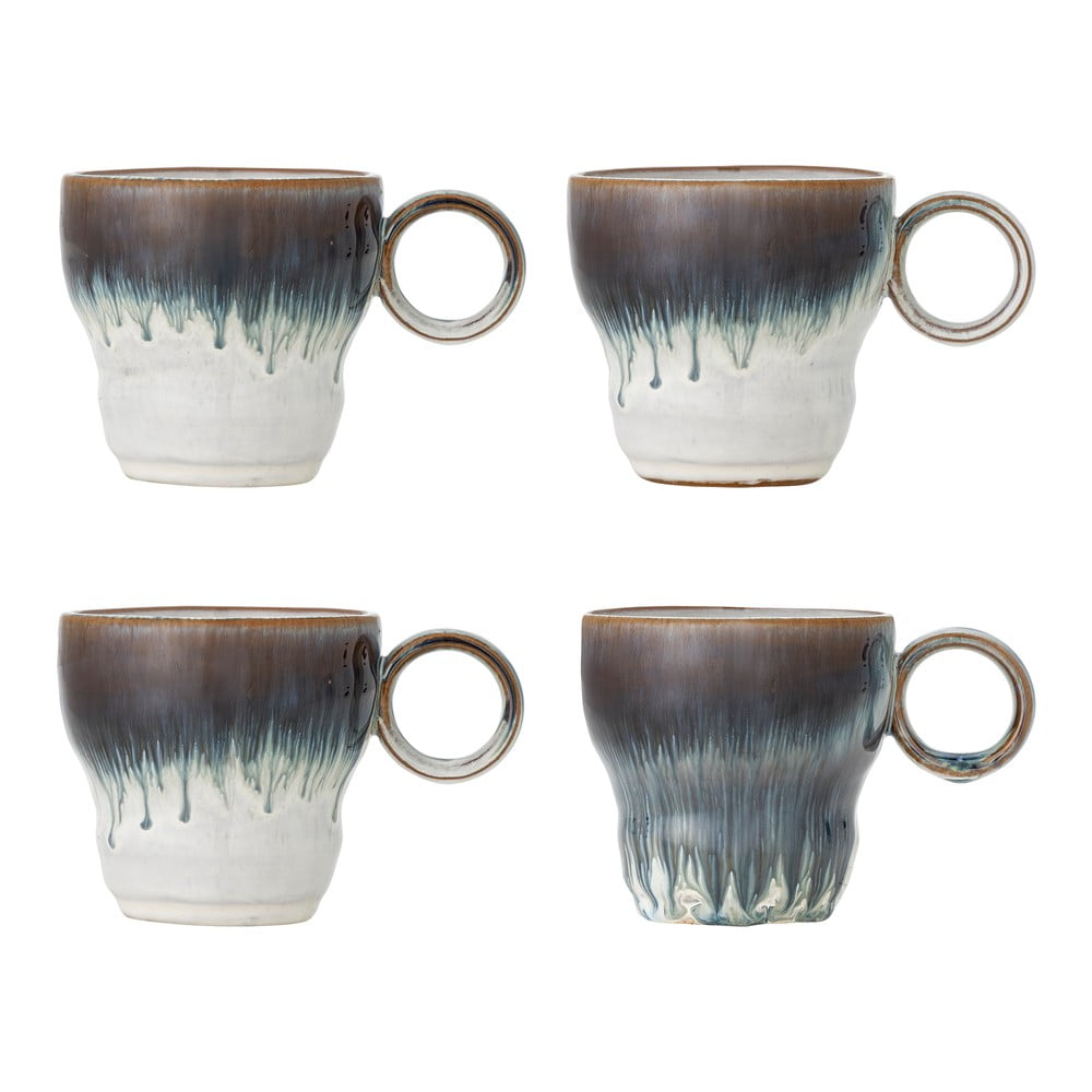 Kék kőedény csésze szett 4 db-os 300 ml Nigel – Bloomingville