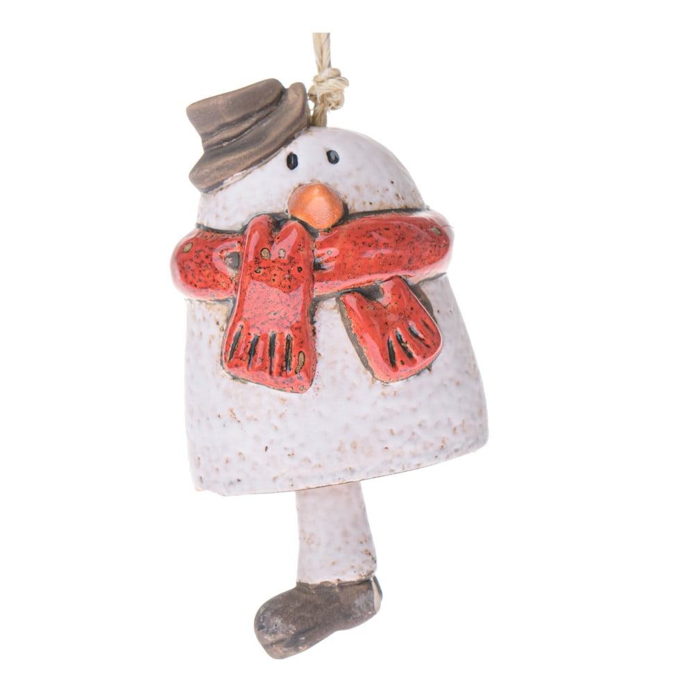 Kerámia karácsonyfadísz 10 cm Snowman – Dakls