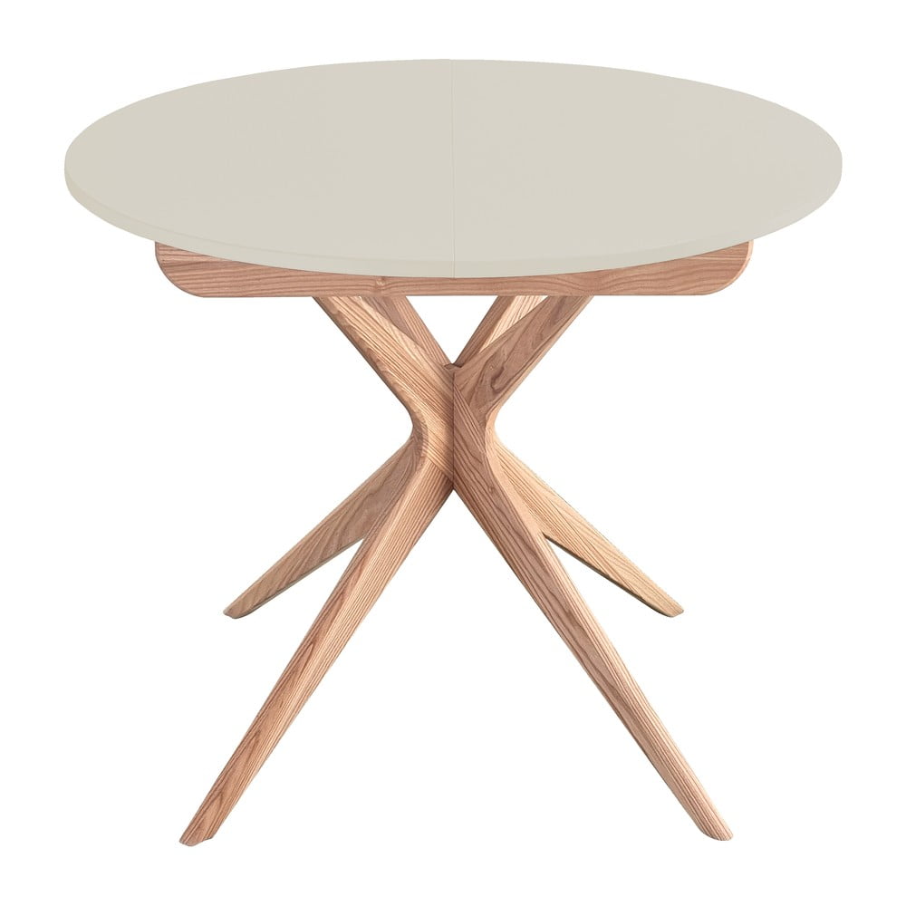 Kerek bővíthető étkezőasztal hosszabbító asztallappal ø 90 cm Jubi – Ragaba