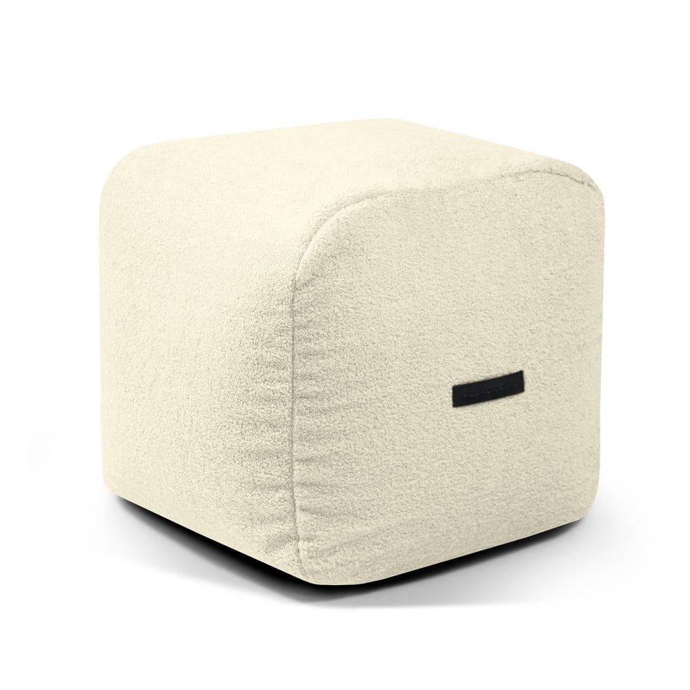 Krémszínű buklé babzsákfotel Plus 50 Lounge – SLOWDOWN