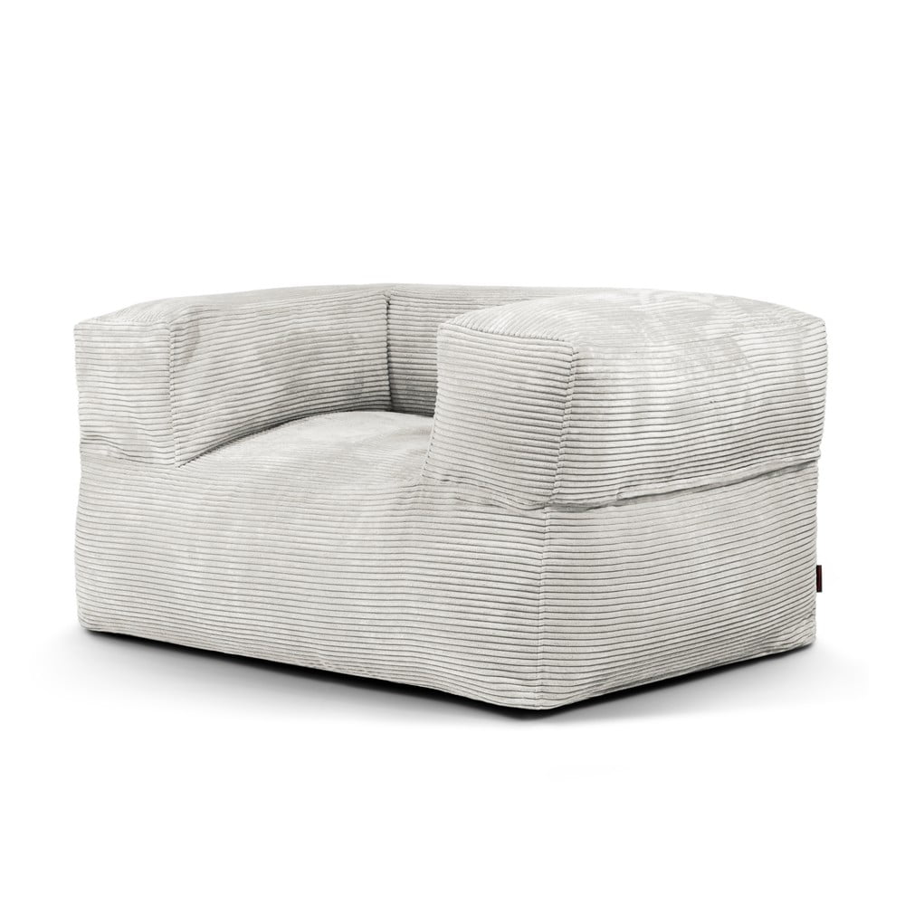 Krémszínű kordbársony babzsákfotel MooG – SLOWDOWN