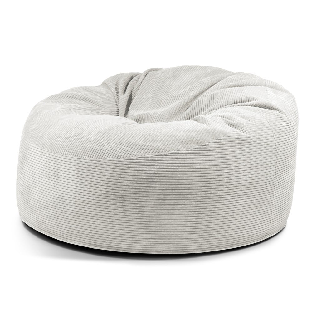 Krémszínű kordbársony babzsákfotel Om 135 – SLOWDOWN