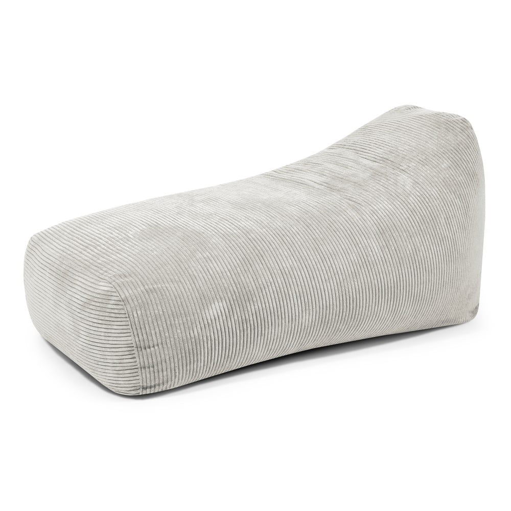 Krémszínű kordbársony babzsákfotel Snug Long 140 – SLOWDOWN