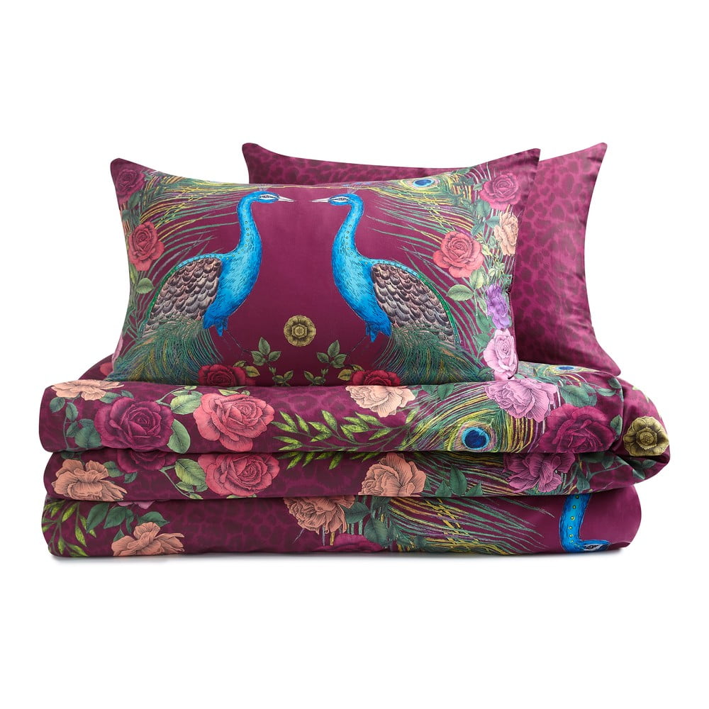 Lila egyszemélyes pamut-szatén ágyneműhuzat 135x200 cm Xanadu Peacock – Matthew Williamson