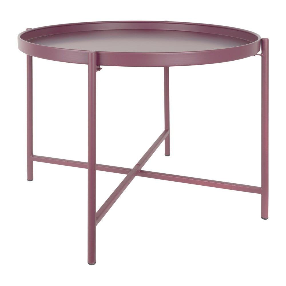 Mályvaszínű fém kerek dohányzóasztal ø 50 cm Meseta  – Leitmotiv