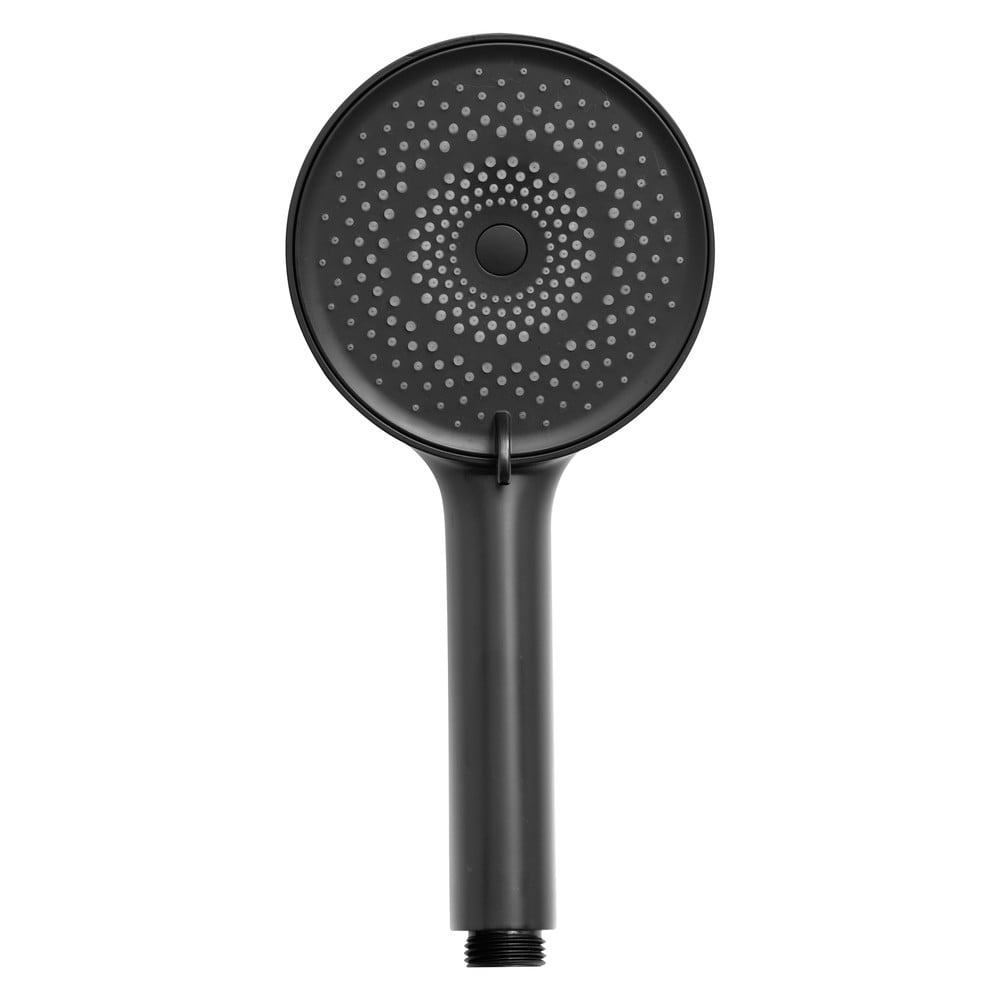 Matt fekete műanyag zuhanyfej ø 12 cm Softwater – Wenko