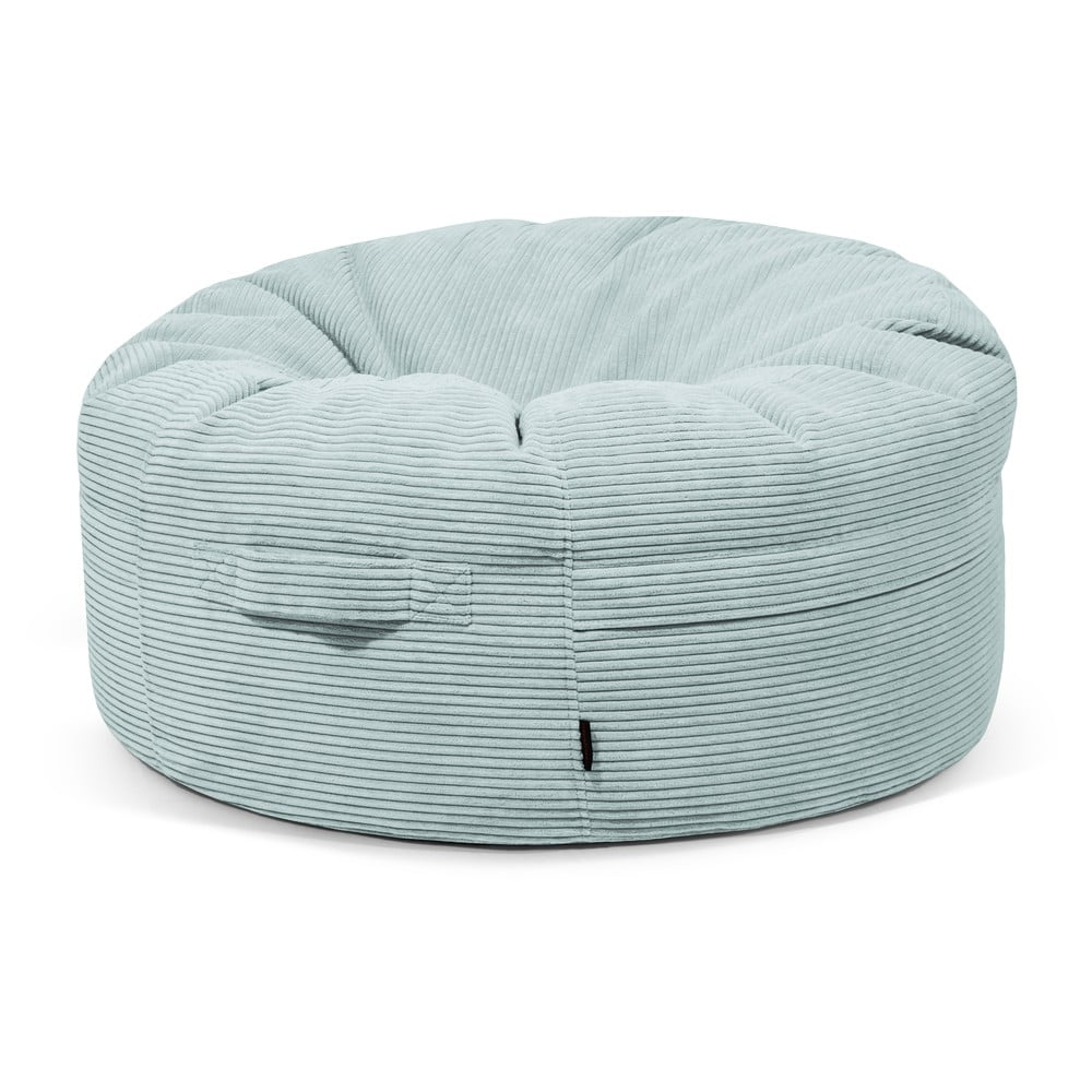 Mentazöld kordbársony babzsákfotel Roll 105 – SLOWDOWN