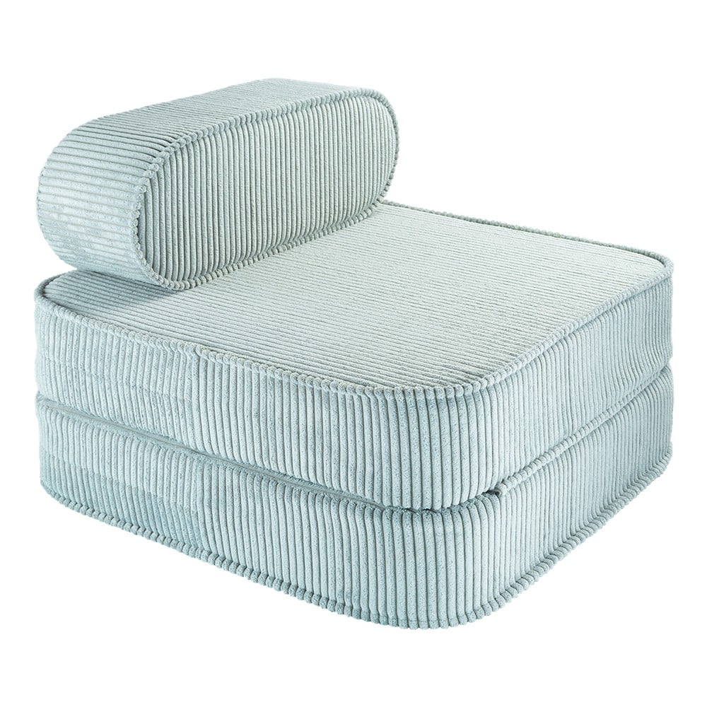 Mentazöld kordbársony gyerek fotel Flip – Wigiwama