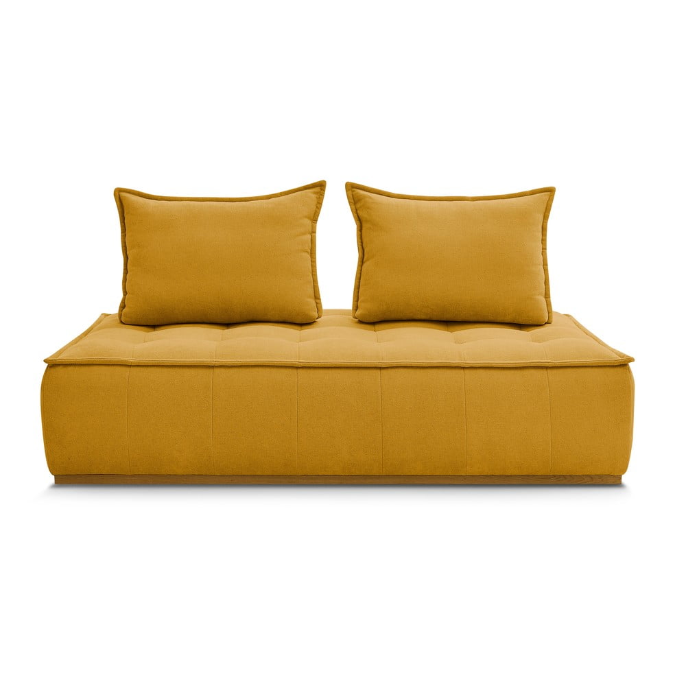 Mustársárga buklé kanapé 175 cm Elisa – Bobochic Paris