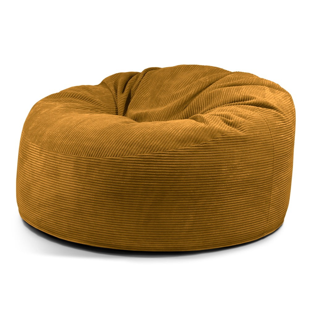 Mustársárga kordbársony babzsákfotel Om 135 – SLOWDOWN