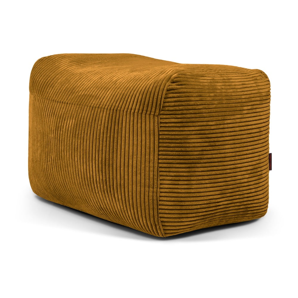 Mustársárga kordbársony babzsákfotel Plus 70 Lounge – SLOWDOWN