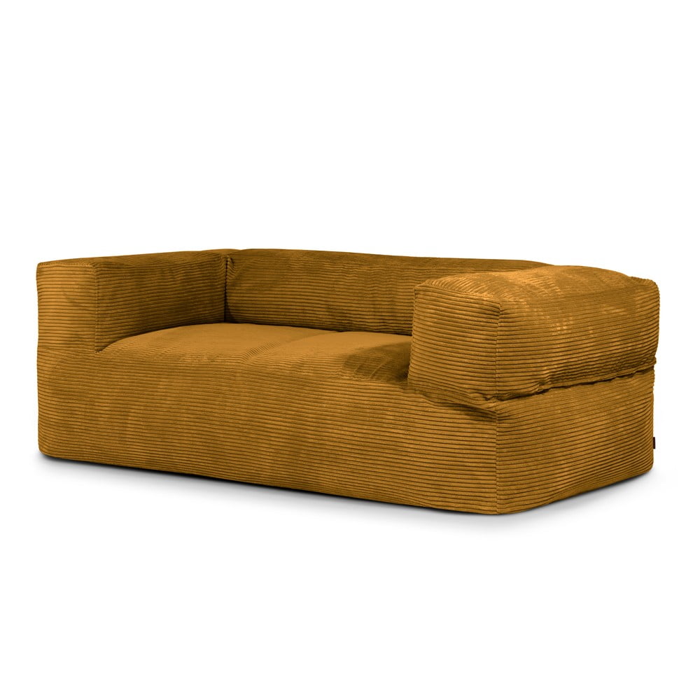 Mustársárga kordbársony babzsákfotel Sofa MooG – SLOWDOWN