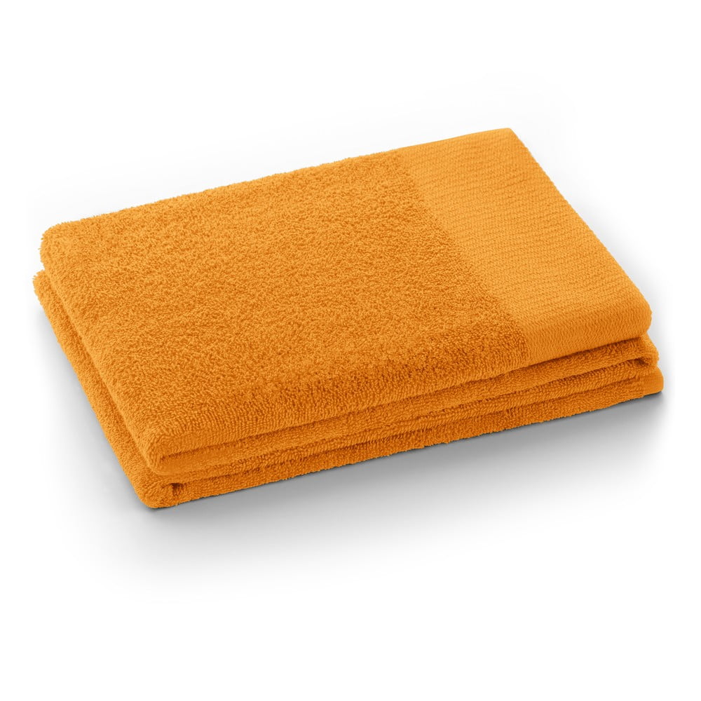 Narancssárga frottír pamut törölköző 30x50 cm Amari – Restilo