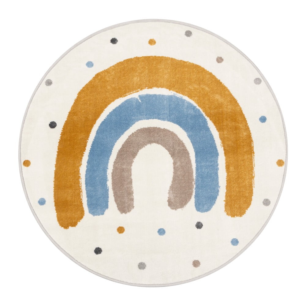 Okkersárga-elefántcsont színű gyerek szőnyeg ø133 cm Joyful Gold – FD
