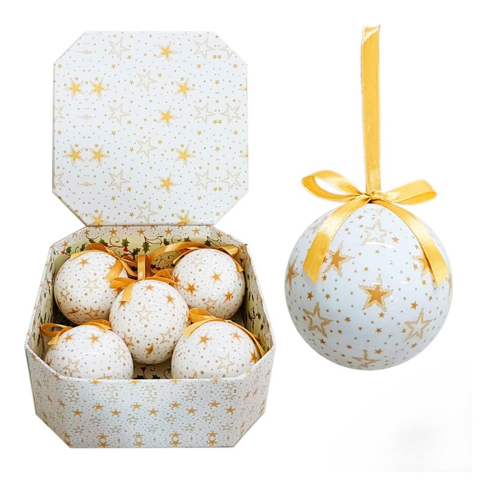 Papír karácsonyfadísz készlet 5 db-os ø 7