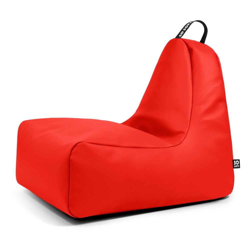 Piros bőrutánzat babzsákfotel Chill L – So Soft?
