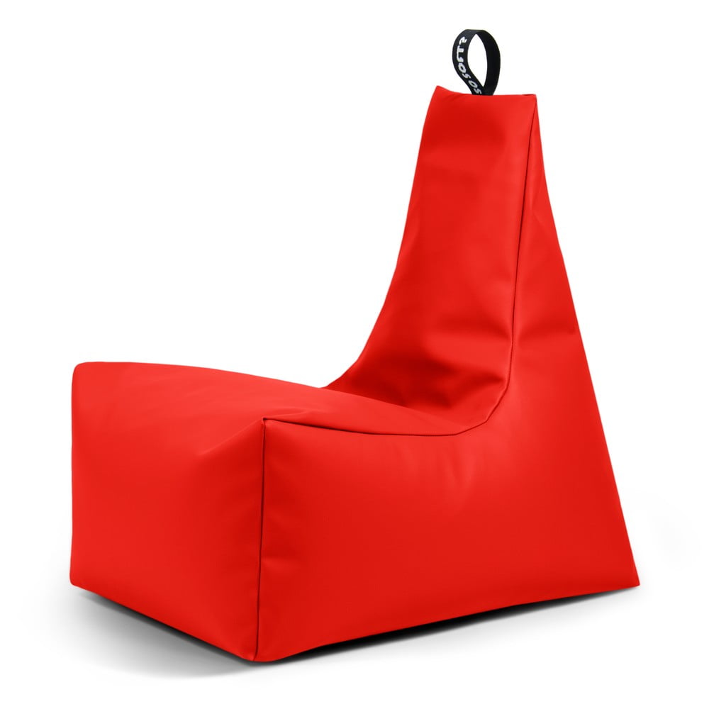 Piros bőrutánzat babzsákfotel Icy L – So Soft?