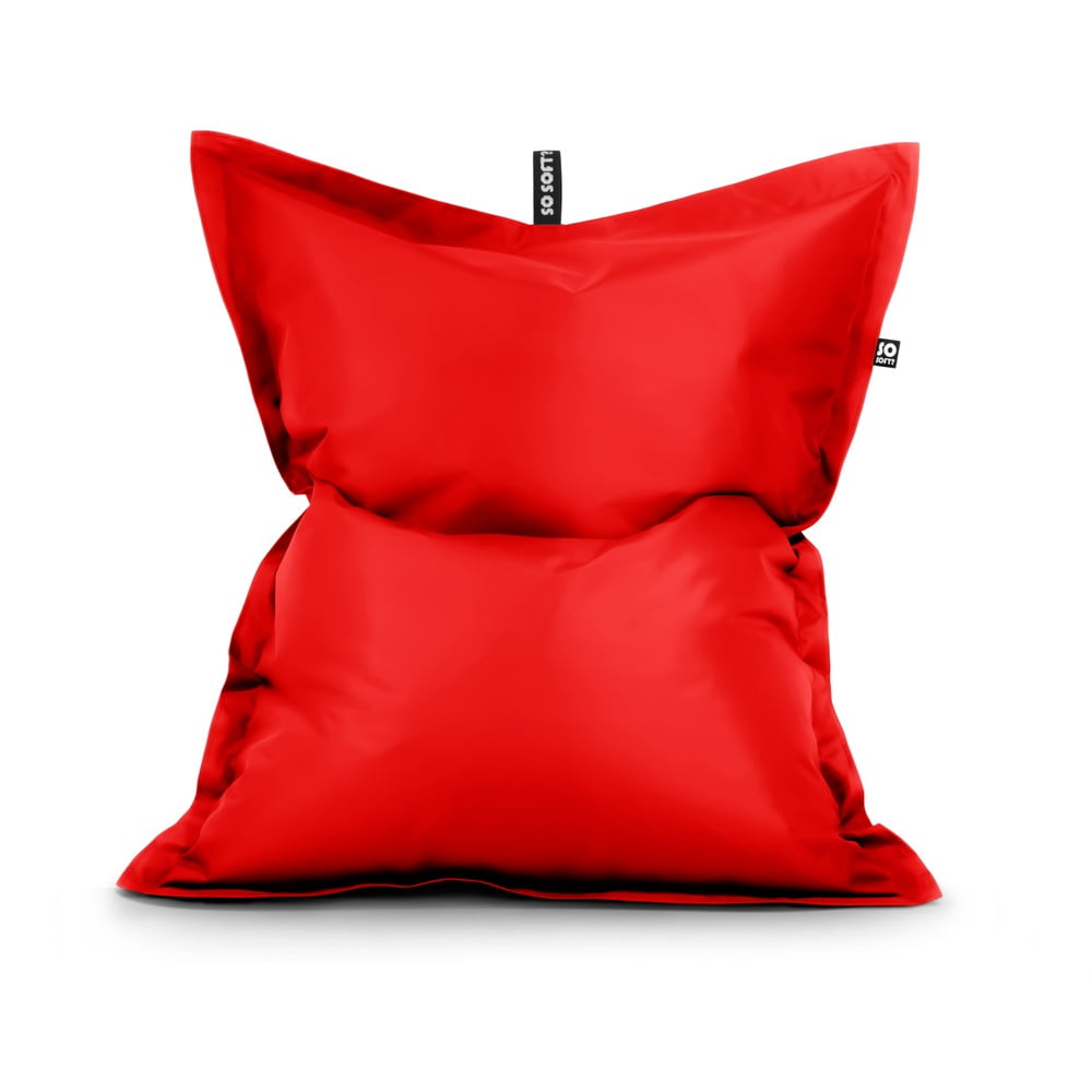 Piros bőrutánzat babzsákfotel Pad L – So Soft?