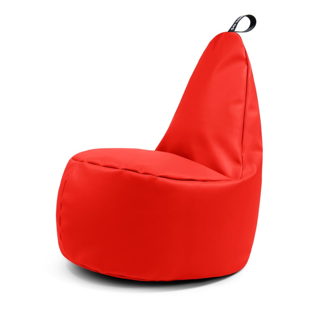 Piros bőrutánzat gyerek babzsákfotel Lull M – So Soft?