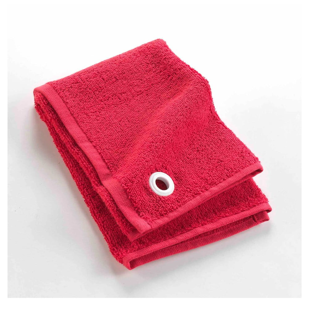 Piros frottír pamut törölköző 50x50 cm Cuistot – douceur d'intérieur