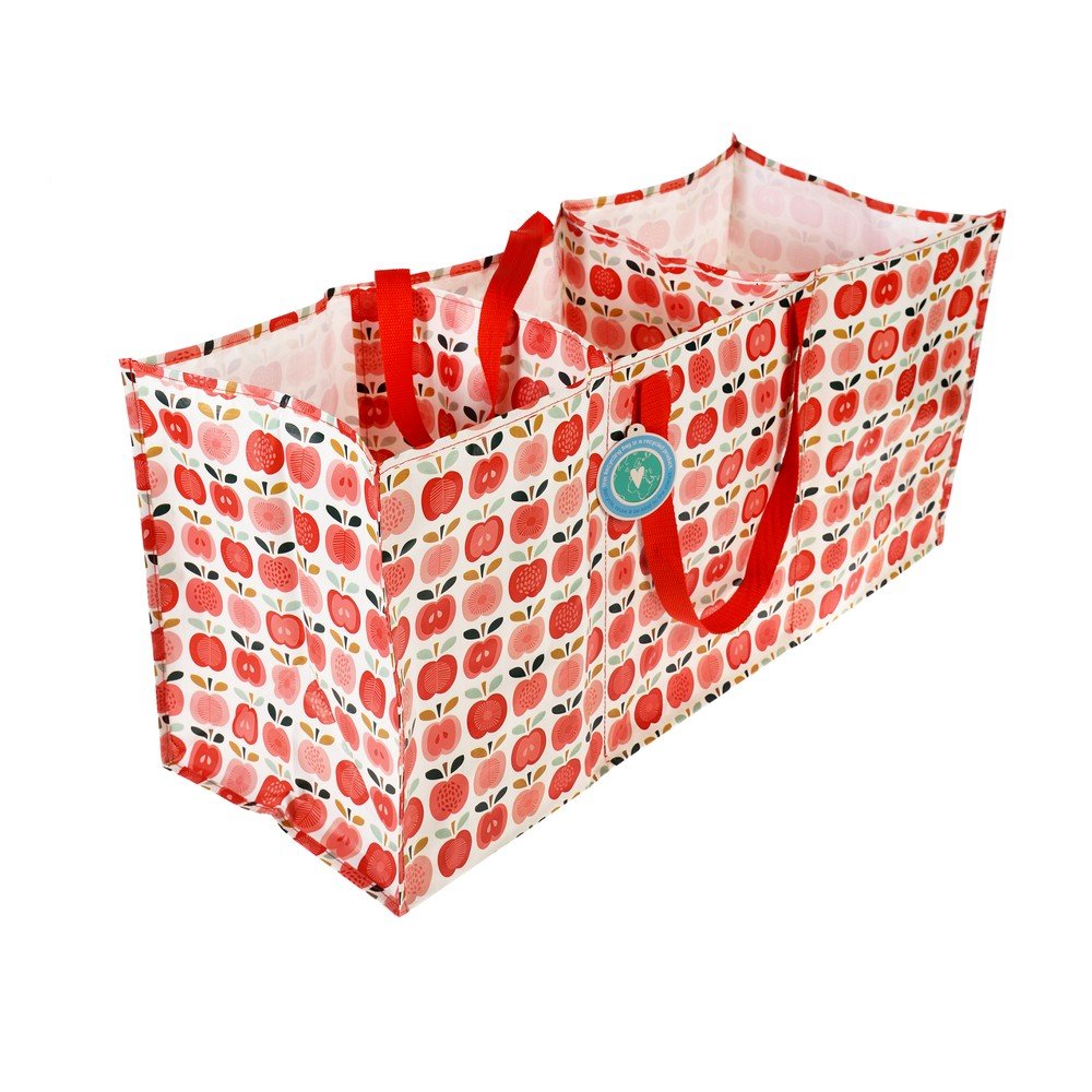 Piros újrahasznosított műanyag szelektív táska 3x23 l Vintage Apple – Rex London