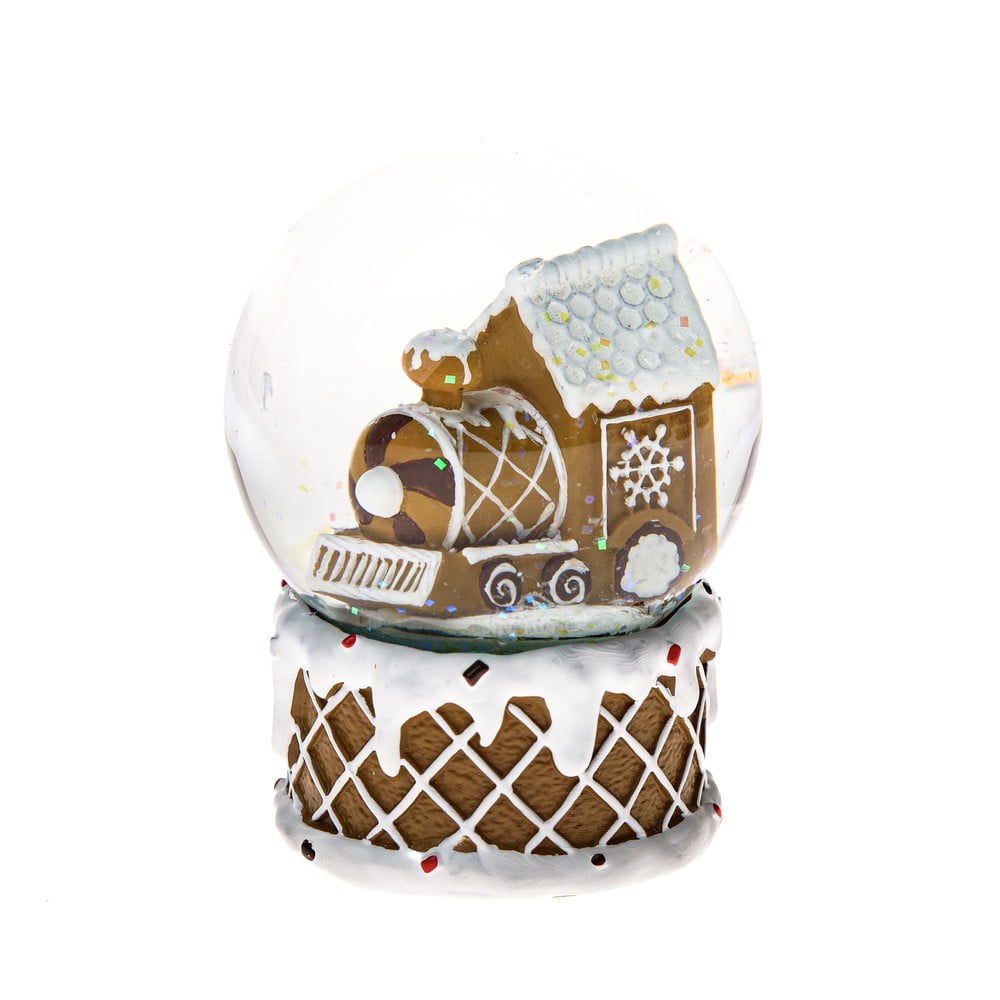 Poligyanta hógömb (magasság 10 cm) Snowy Train – Dakls