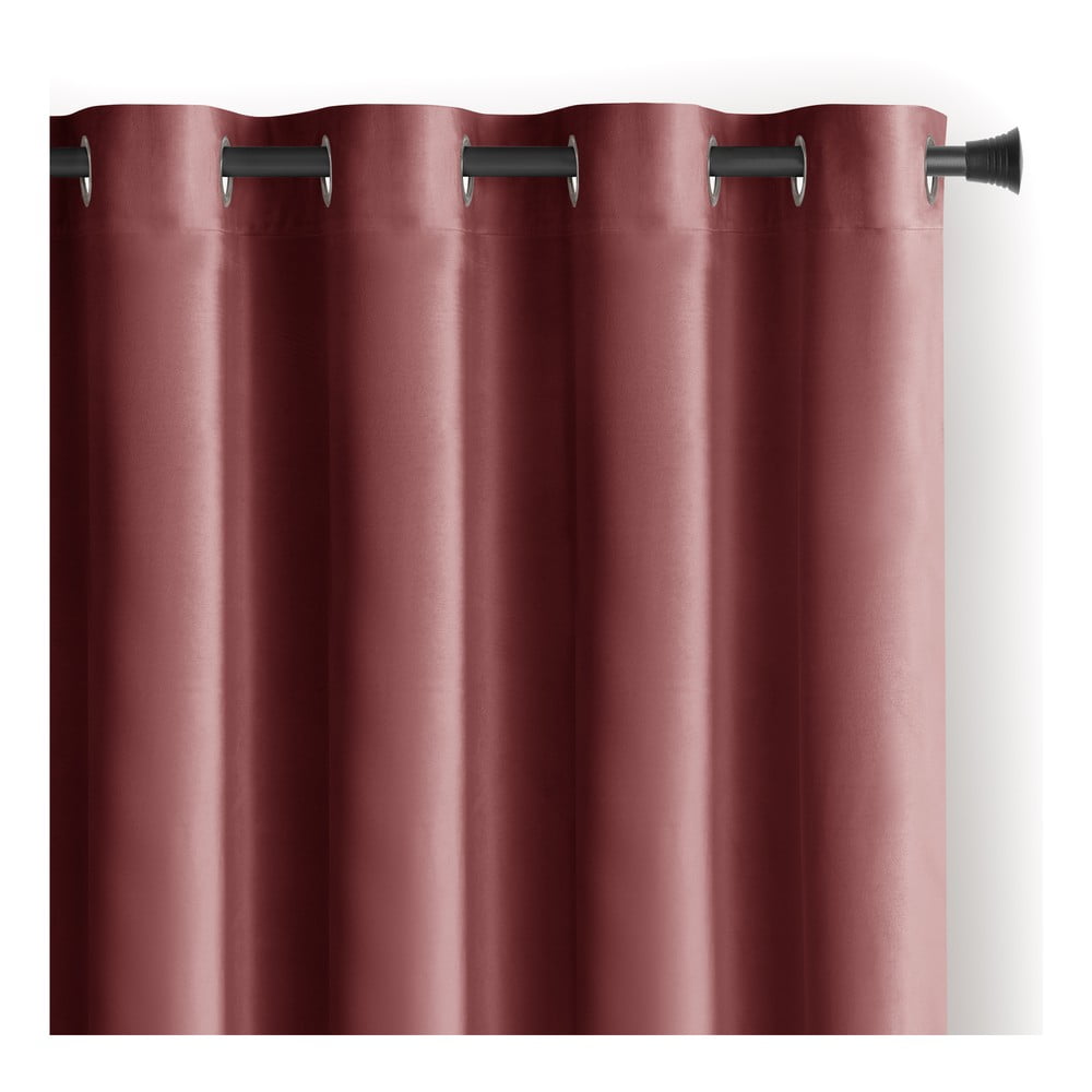 Rózsaszín bársony dimout (részleges sötétítő) függöny 140x245 cm Eyelets – Restilo