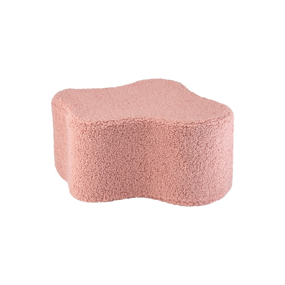 Rózsaszín buklé gyerek puff Cloud – Wigiwama