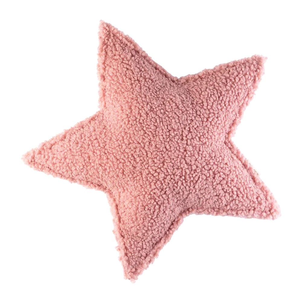 Rózsaszín buklé párna gyerek kanapéhoz Star – Wigiwama